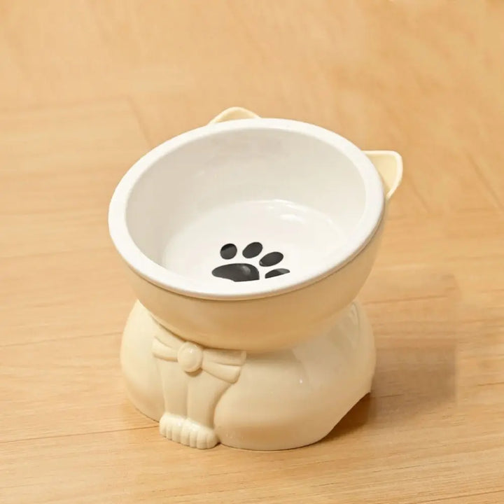 Pet Supplies Ceramic Cat Bowl Creative Slanted Mouth Dog Food Feeding Basin Non-slip Cute Pet Drinking Feeder Water Container