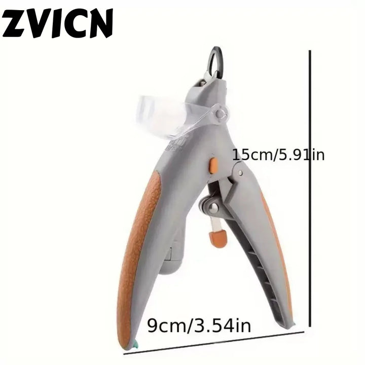 Professional pet nail clipper with LED light, dog and cat nail trimmer tool, toenail cutter, pet supplies.