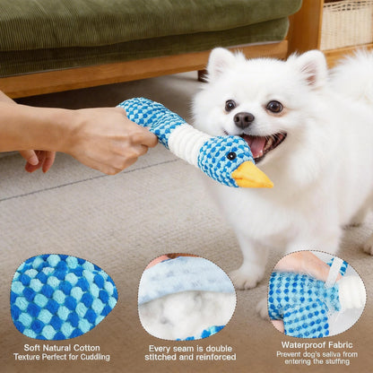 New Dog Toy Plush Blue Goose Pet Teddy Puppy Large Dogs Toys Duck Tough Bite Chew Plush Sound Toy Relieve Boredom Pet Supplies