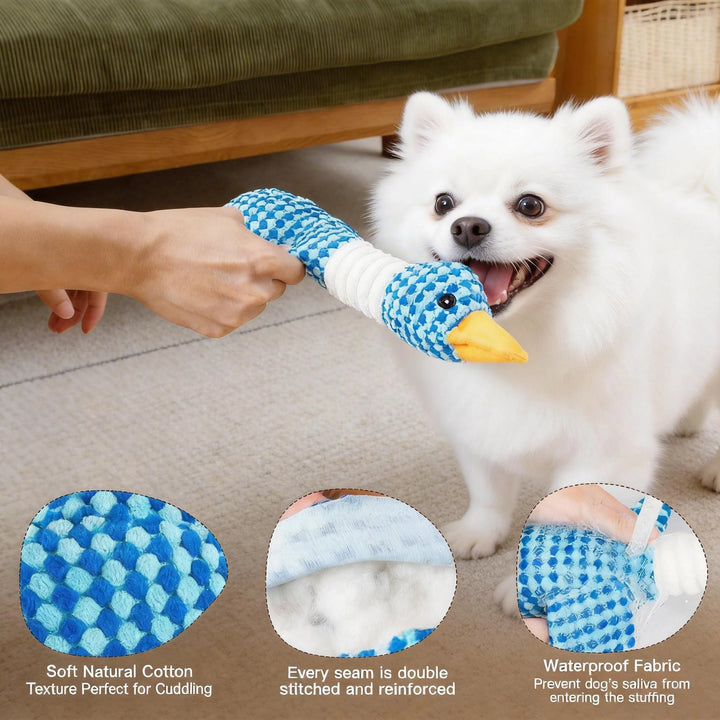 New Dog Toy Plush Blue Goose Pet Teddy Puppy Large Dogs Toys Duck Tough Bite Chew Plush Sound Toy Relieve Boredom Pet Supplies