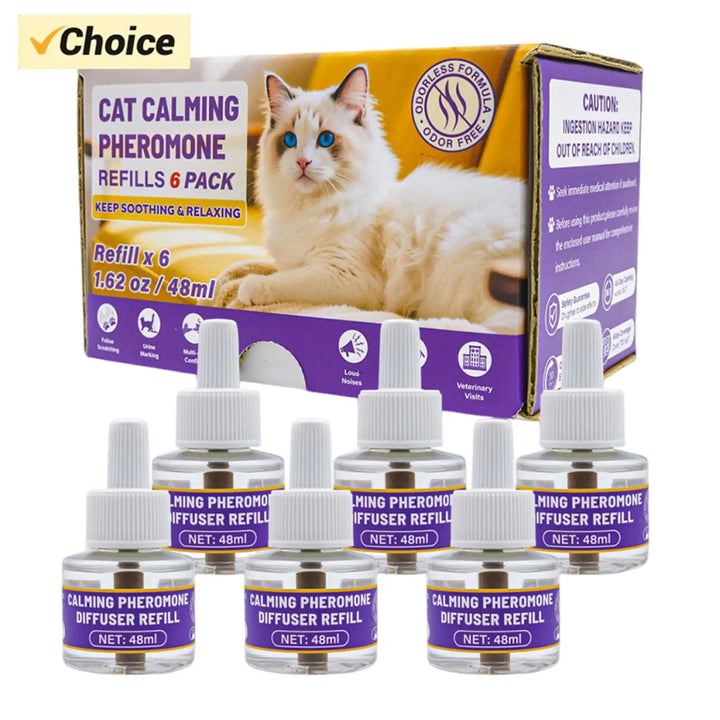 3/6pcs Pet Calming Diffuser, 3 In1 Pet Pheromones, Pheromones For Pet Relief Stress Anxiety Reduce Aggression Barking, 48ml