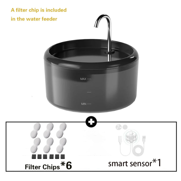 Automatic Water Fountain:Pet Water Fountain Pet Water Feeder Indoor Cat/Dog Drinking Bowl Water Dispenser Silent( No 5V 1A Plug)