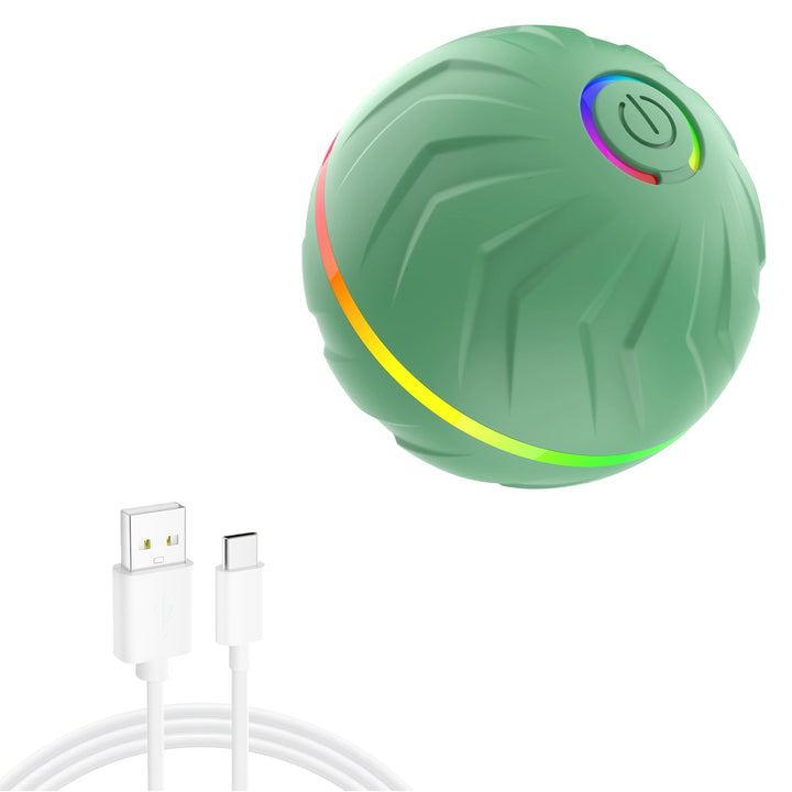 Intelligent dog toy, interactive pet toy, random rolling and jumping, colorful lights, long-lasting battery life of 4 hours, inc