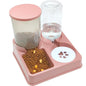 Automatic Cat Feeder Water Dispenser Set, 2 In 1 Tilted Automatic Pet Food And Water Feeder Gravity Food Feeder And Waterer