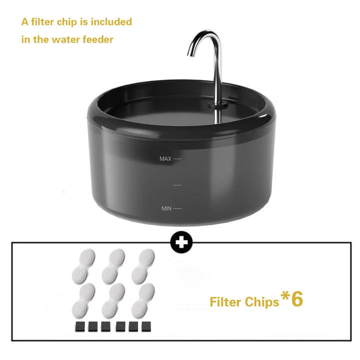 Automatic Water Fountain:Pet Water Fountain Pet Water Feeder Indoor Cat/Dog Drinking Bowl Water Dispenser Silent( No 5V 1A Plug)