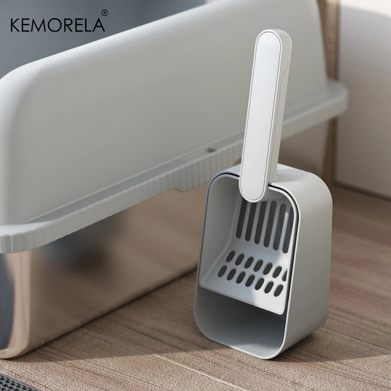 KEMORELA Cat Litter Scoop Self-Cleaning Cat Litter Box Shovel Kitty Toilet Clean Tool for Litter Tray Shovel Cat Supplies