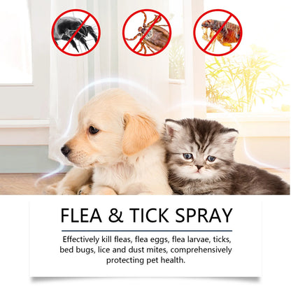 YEGBONG Flea Tick Spray Effective Insect Repellent Eliminate Odor Long Lasting Protection Gentle Ingredients Pet Flea Treatment