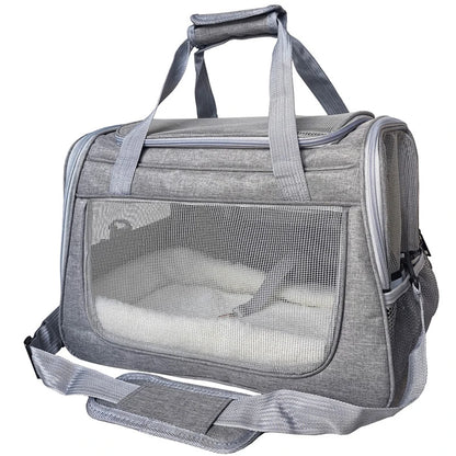 Cat Bags Portable Dog Carrier Bag Mesh Breathable Foldable Cats Carrier Bag Travel Breathable Transport Handbag Pet Travel Bags