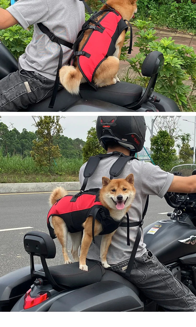 Pet Travel Backpack Shoulder Carrier Outdoor Hiking Walk Durable Comfortable Oxford Fabric Dog Carrying Bag Strap Fixation Bag
