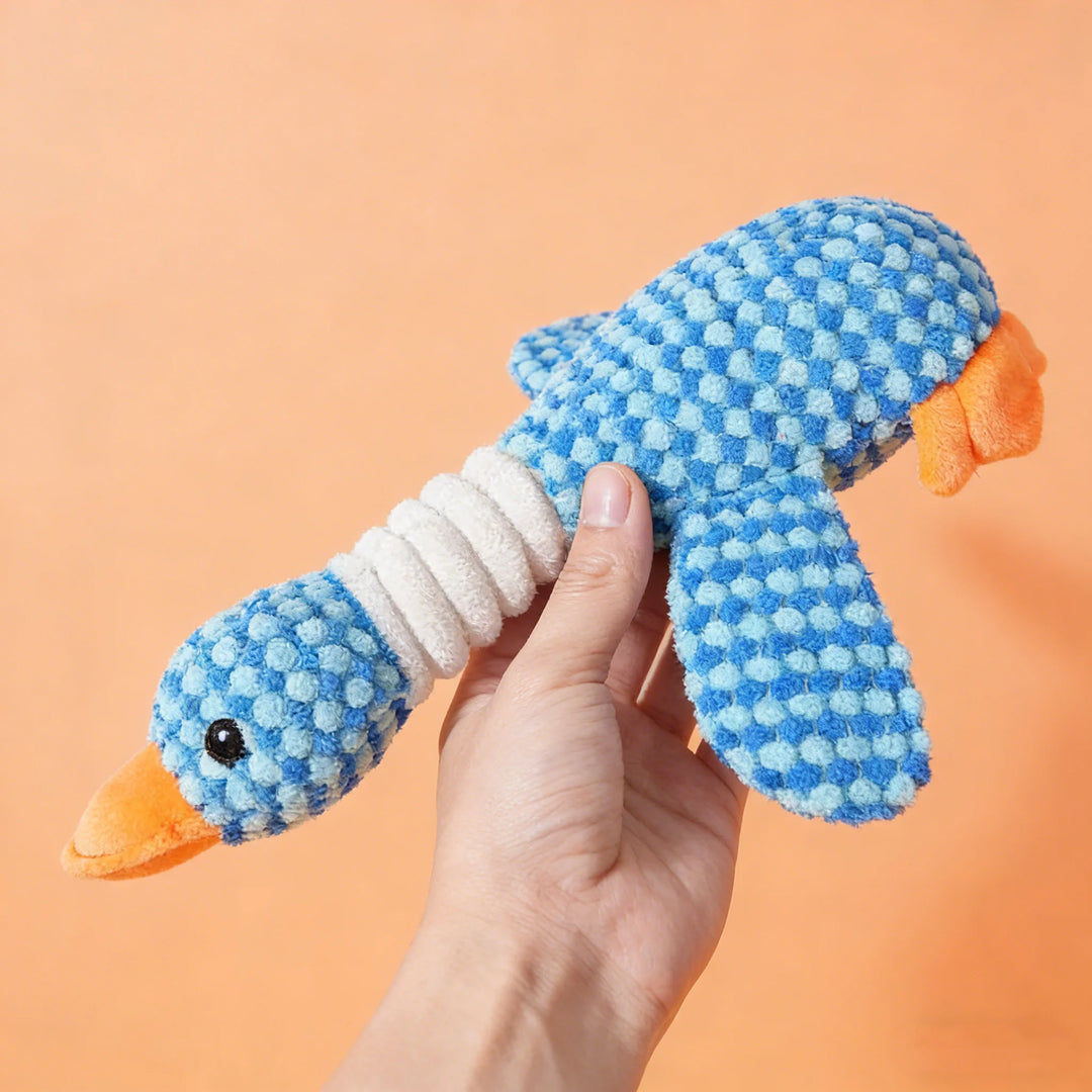 New Dog Toy Plush Blue Goose Pet Teddy Puppy Large Dogs Toys Duck Tough Bite Chew Plush Sound Toy Relieve Boredom Pet Supplies