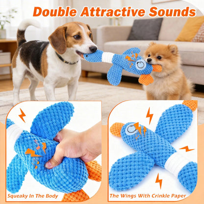 New Dog Toy Plush Blue Goose Pet Teddy Puppy Large Dogs Toys Duck Tough Bite Chew Plush Sound Toy Relieve Boredom Pet Supplies