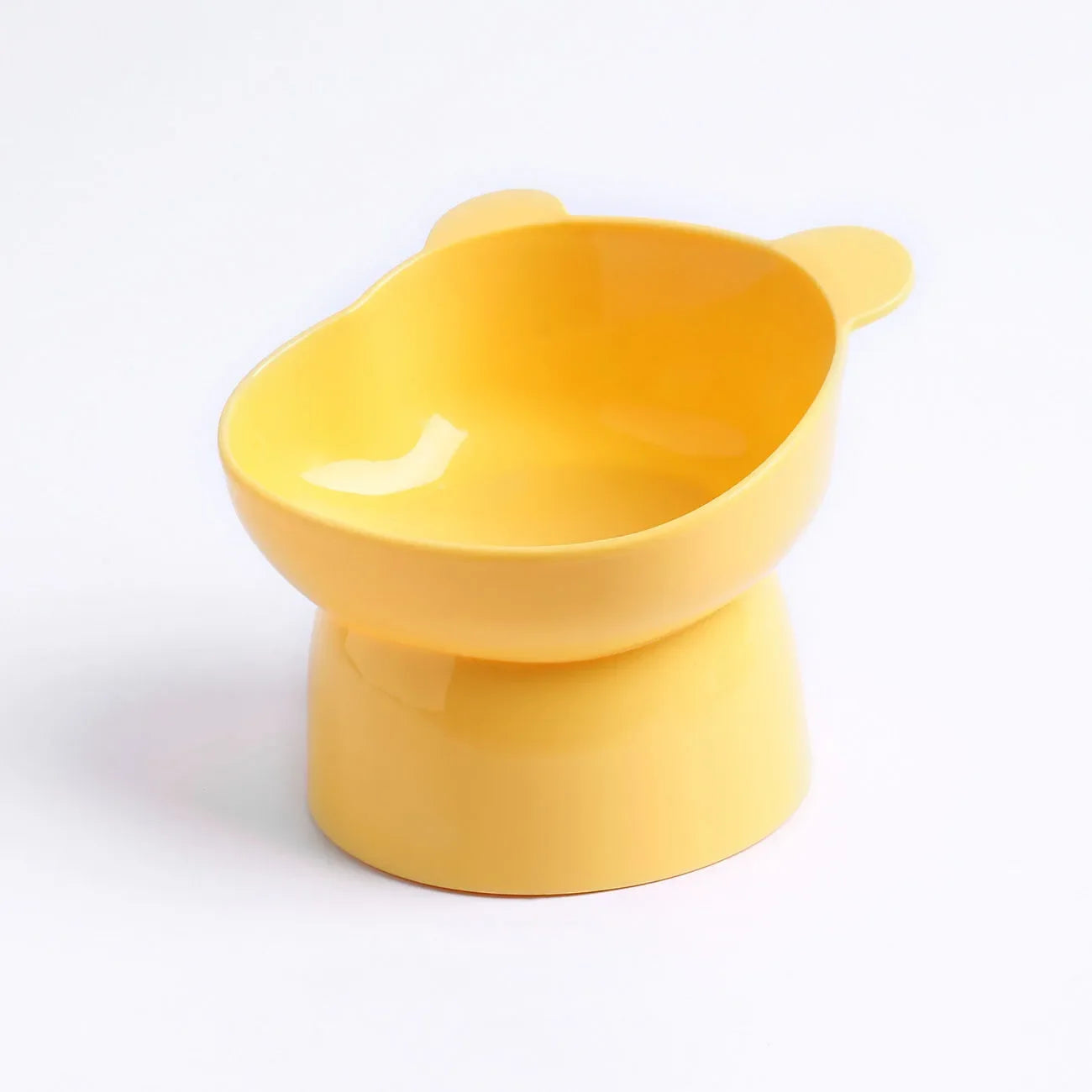 Pet Bowl Large Capacity Cats Bowls Oblique Mouth Cute Cartoon Cat Shape Cat Dog Food Dispenser Pet Feeder Pets Supplies