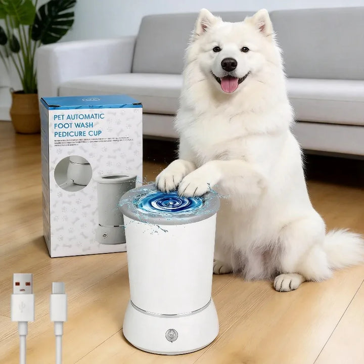 Paw Cleaner Massager Automatic Cleaner Portable Dog Paw Washer Electric Massager USB Rechargeable for Small To Medium Dogs Cats