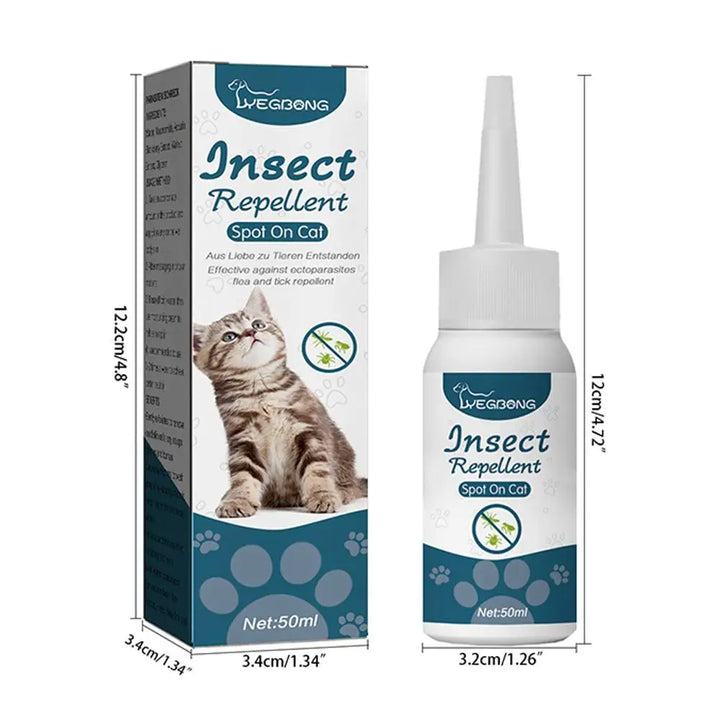 Pet Flea Killer Drop Anti-Fleas Ticks Lice Mite Removal Relieve Itching for Cats Dogs Ringworm Treatment Pet Insect Removal Drop