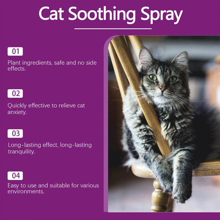 60ml Pet Calming Spray Prevent Howling Reduce Anxiety Soothe Mood Pet Dog Cat Estrus Calming Prohibition Spray Pet Supplies