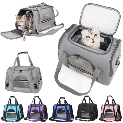 Cat Bags Portable Dog Carrier Bag Mesh Breathable Foldable Cats Carrier Bag Travel Breathable Transport Handbag Pet Travel Bags