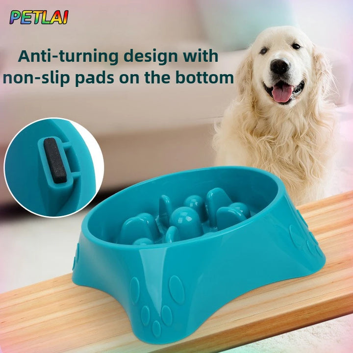 Dog Slow Feeder Slow Food Bowl  Anti-Choking Anti-tipping Delay eating Anti-slip pet food bowl easy to clean Slow down eating