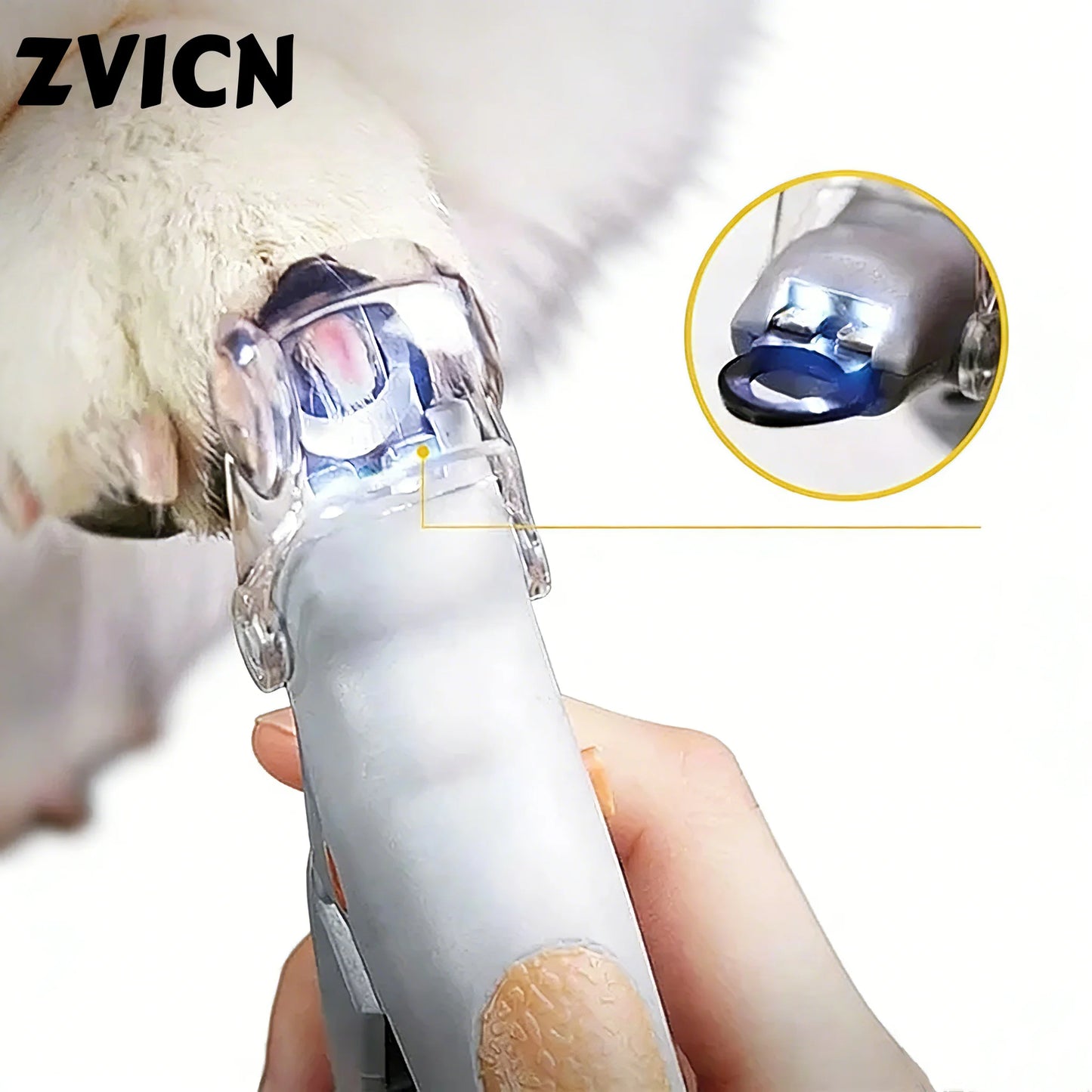 Professional pet nail clipper with LED light, dog and cat nail trimmer tool, toenail cutter, pet supplies.