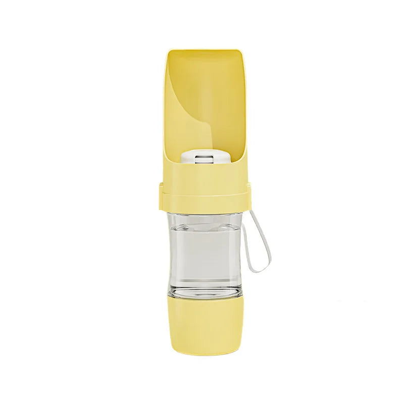 Pet Travel Water Bottle Portable with Food Container Foldable 2in1 Pet Outdoor Bowl Puppy Dog Cat Travel Drinking Food Feeder