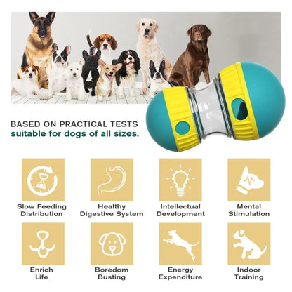 Dog Interactive Toys Adjustable Slow Feeder Food Treat Dispensing Toy for Dogs IQ Training Rolling Ball Puzzle Toy Pet Supplies