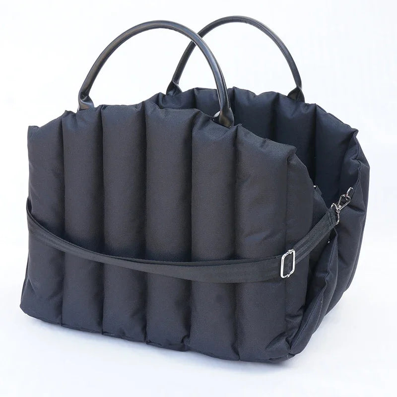 Portable Pet Dog Bag for Travel Luxury Handbag Winter Warm Removable Portable Outdoor Travel Safety Seat Bag Cat supplies