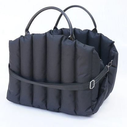 Portable Pet Dog Bag for Travel Luxury Handbag Winter Warm Removable Portable Outdoor Travel Safety Seat Bag Cat supplies