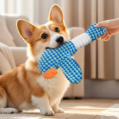 New Dog Toy Plush Blue Goose Pet Teddy Puppy Large Dogs Toys Duck Tough Bite Chew Plush Sound Toy Relieve Boredom Pet Supplies