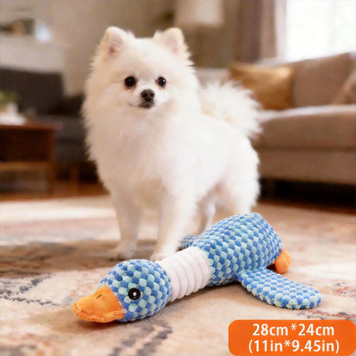 New Dog Toy Plush Blue Goose Pet Teddy Puppy Large Dogs Toys Duck Tough Bite Chew Plush Sound Toy Relieve Boredom Pet Supplies