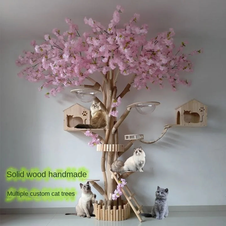 Nature Tree Cat Climbing Small Family Large Tree Cat Climbing Pet Tree House Indoor Habitat Pet Training Supplies Best GIft