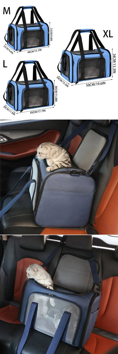 Pet Carriers Backpack Portable Breathable Foldable Shoulder Bag Cat Dog Carrier Bags Outgoing Travel Pets Handbag Transport Bag