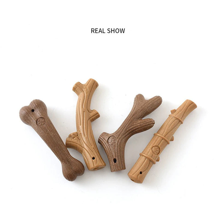 Pet Dog Chew Toys Teeth Clean Stick Interesting Pine Wood Cute Bone Shape Durable Bite Puppy Interactive Toy Pet Supplies