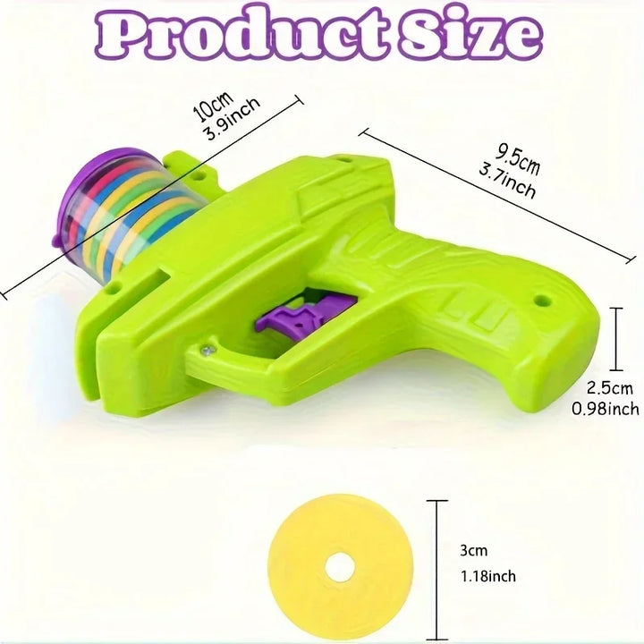 Cat Dog Toy with Colorful Flying Discs Set, Pet Toy Gun Launcher Interactive Toys for Kitten Indoor & Outdoor Training Chasing
