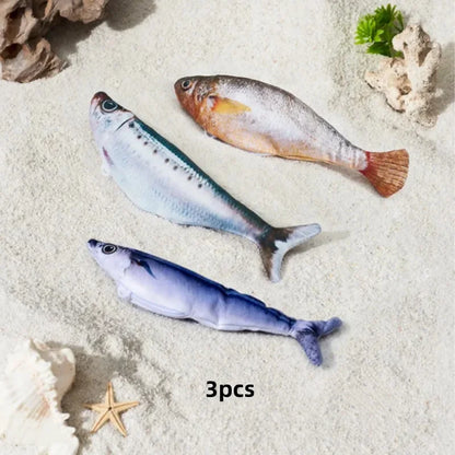Electric Cat Toy Fish Pet Cat Toys Catnip Simulation Fish Swing Kitten Dance Fish Toy Funny Cats Playing Supplies USB Charging