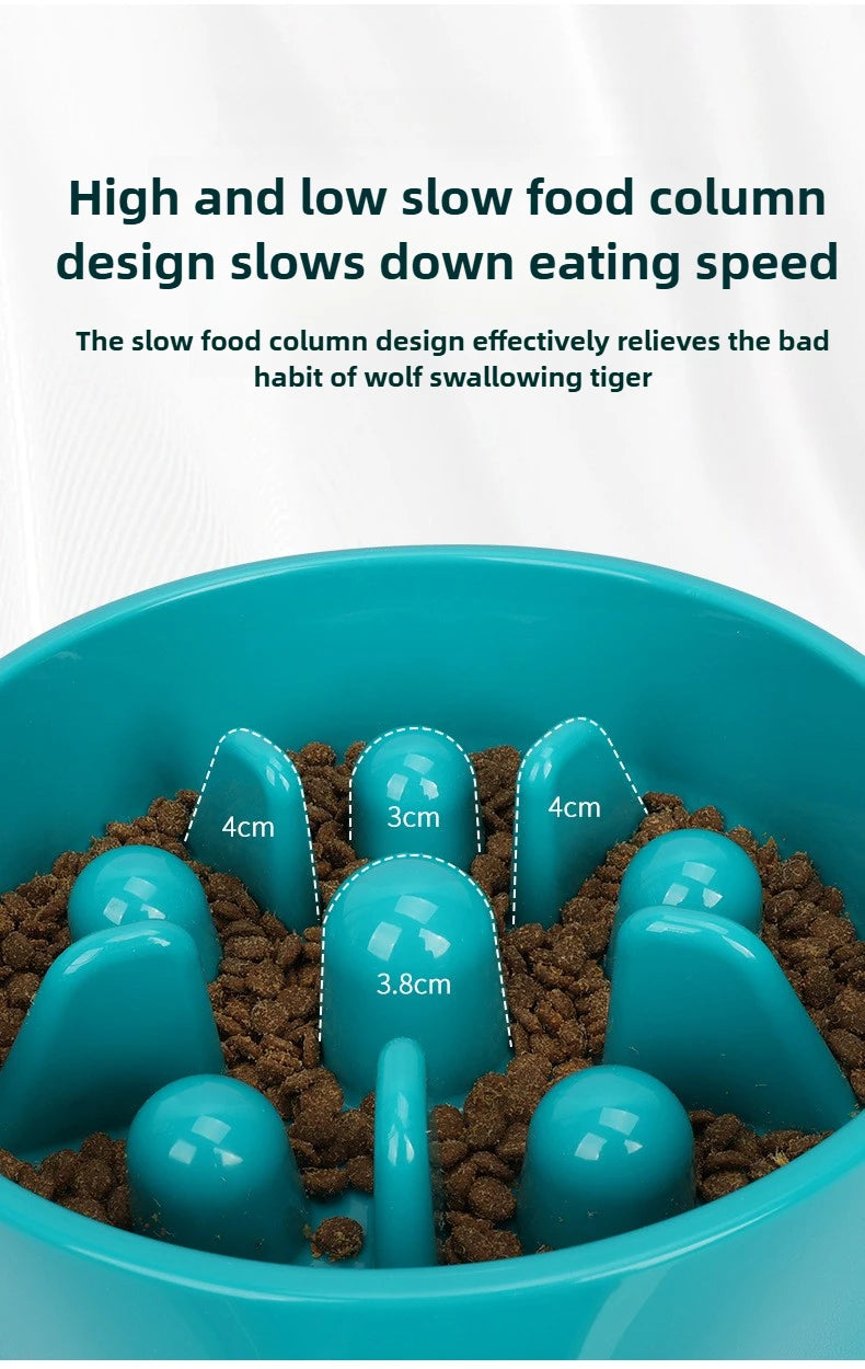 Dog Slow Feeder Slow Food Bowl  Anti-Choking Anti-tipping Delay eating Anti-slip pet food bowl easy to clean Slow down eating