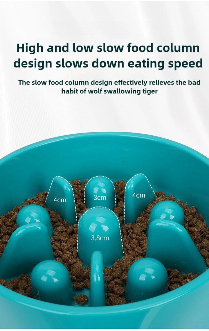 Dog Slow Feeder Slow Food Bowl  Anti-Choking Anti-tipping Delay eating Anti-slip pet food bowl easy to clean Slow down eating