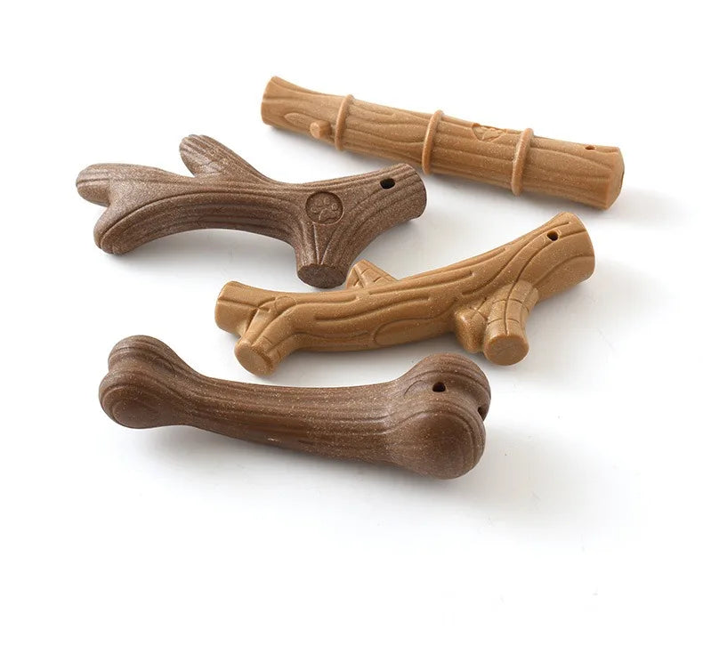 Pet Dog Chew Toys Teeth Clean Stick Interesting Pine Wood Cute Bone Shape Durable Bite Puppy Interactive Toy Pet Supplies