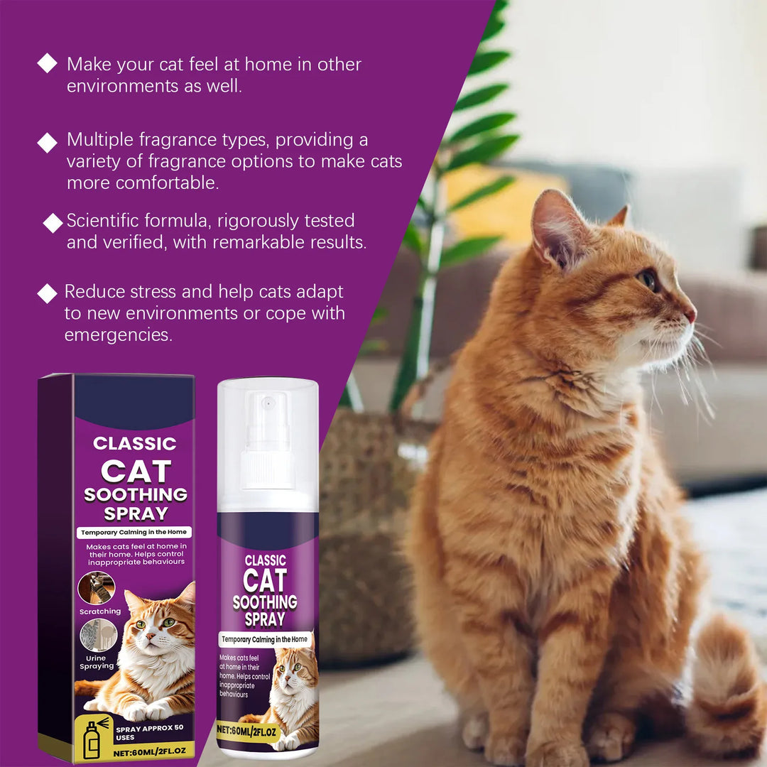 60ml Pet Calming Spray Prevent Howling Reduce Anxiety Soothe Mood Pet Dog Cat Estrus Calming Prohibition Spray Pet Supplies