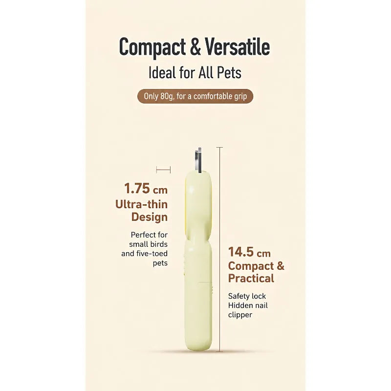 LED Light Pet Nail Clipper with File Anti-cut Bloodline Anti-splash Trimmer Safe Grooming Tool for Cat Kitten Precise Claw