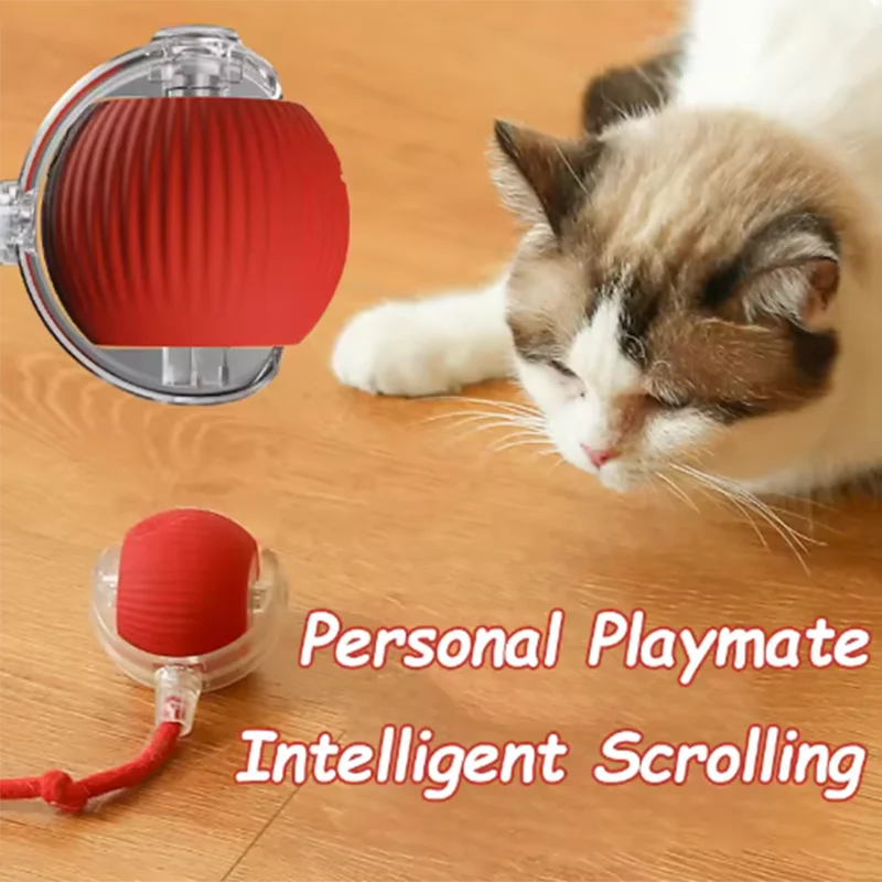 Dog and cat toys, ball, durable, self-entertainment, with rope, cat teaser ball, pet supplies, jumping ball, thud pet toys