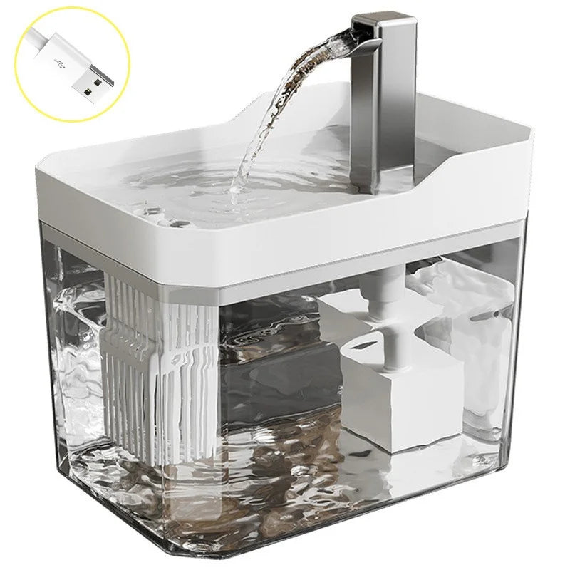 Cat Water Fountain: Automatic Pet Water Dispenser with Filters, Circulating and Flowing Water, Intelligent Design for Cats