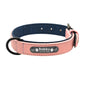 Leather Dog Collar Leash Custom Durable Leather Pet Collars and Leashes Walking Leads Strap Cusomized for Small Medium Large Dog