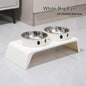 Elevated Pet Dog Feeder Bowls Raised Stand with Double Stainless Steel Food Water Bowls For Small Medium Large Dogs Cats