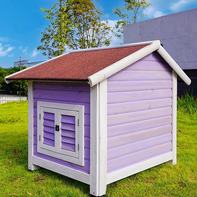 Solid Wood Dog House Large Outdoor Dog House Pet Dogs Park Pets Puppy Bed's Dogs Kennel Crate Little Houses and Rooms for Living