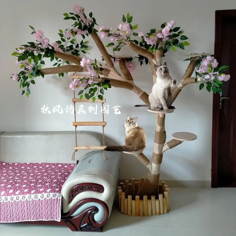 Nature Tree Cat Climbing Small Family Large Tree Cat Climbing Pet Tree House Indoor Habitat Pet Training Supplies Best GIft