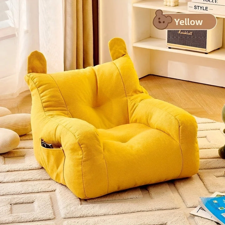 Cat Sofa Bed with Cartoon Design, Detachable Washable Pet Bed for Indoor Cats, Support Up To 2.72KG, Cozy Pet Furniture Gifts
