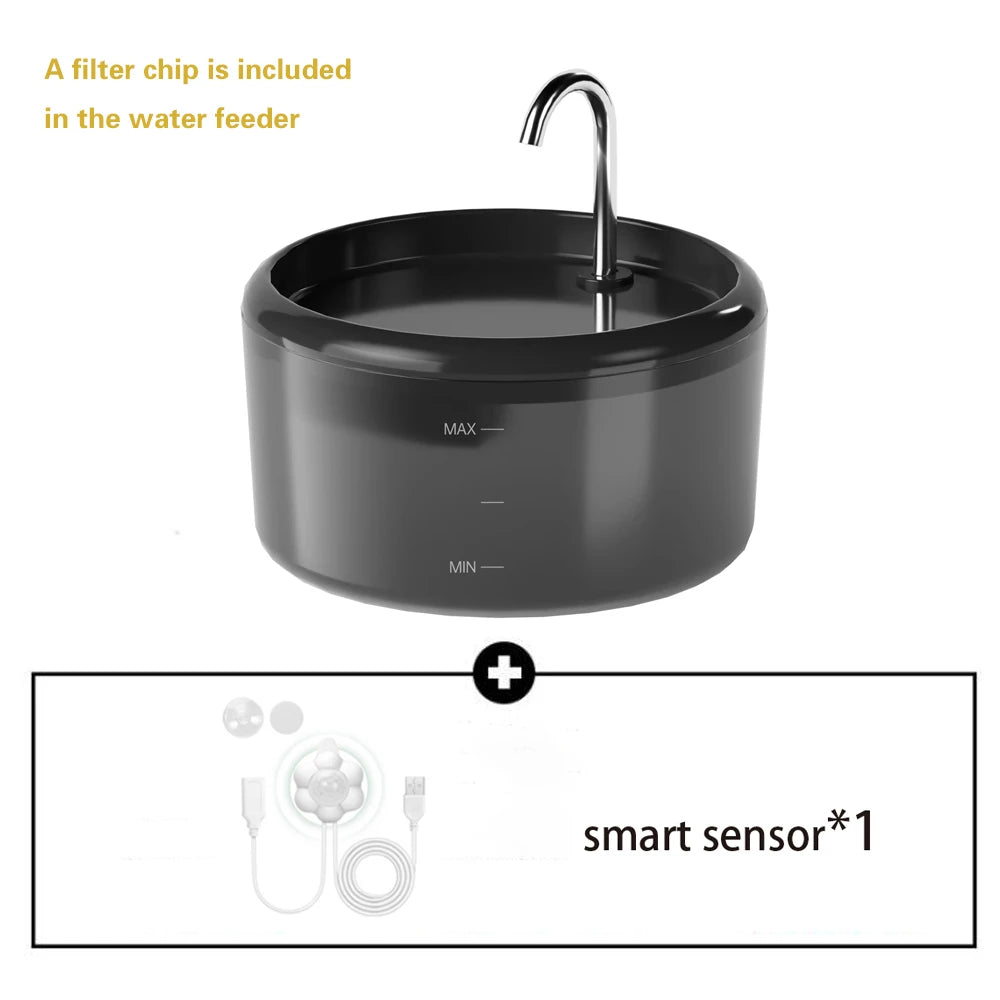 Automatic Water Fountain:Pet Water Fountain Pet Water Feeder Indoor Cat/Dog Drinking Bowl Water Dispenser Silent( No 5V 1A Plug)