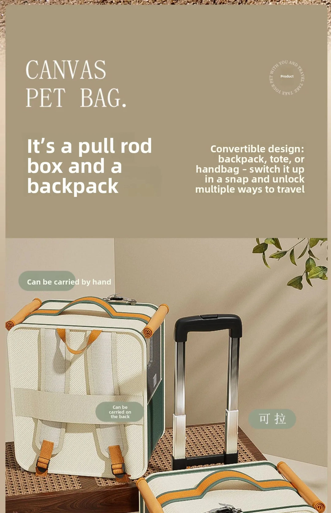 Rolling Cat Carrier with Wheels for Large Cats Small Dogs Up To 10kg  Ideal for Travel Walking and Camping Cat Handbag Dog Bag