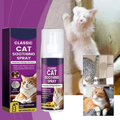 60ml Pet Calming Spray Prevent Howling Reduce Anxiety Soothe Mood Pet Dog Cat Estrus Calming Prohibition Spray Pet Supplies
