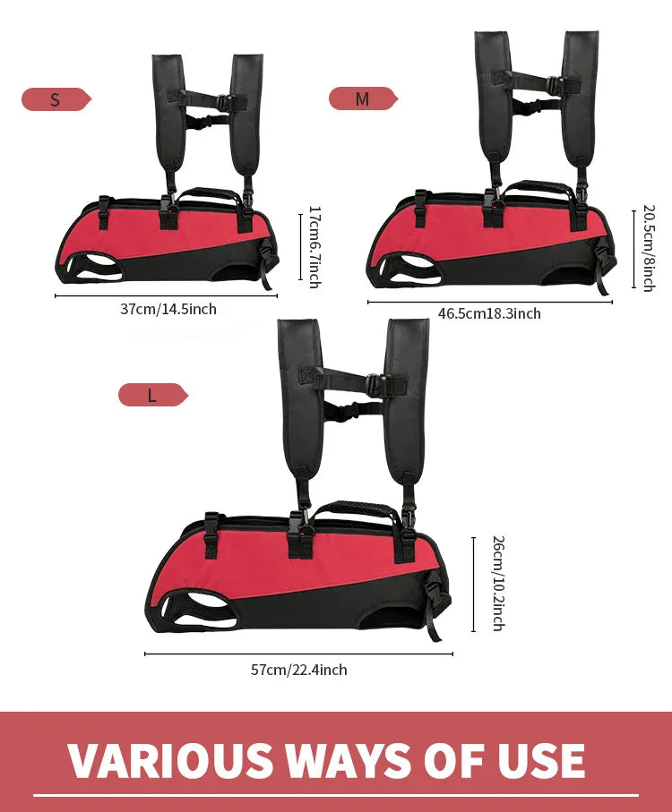 Pet Travel Backpack Shoulder Carrier Outdoor Hiking Walk Durable Comfortable Oxford Fabric Dog Carrying Bag Strap Fixation Bag